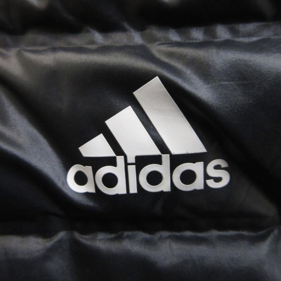 adidas（アディダス） ダウンジャケット 上着 L 黒 ブラック フード 