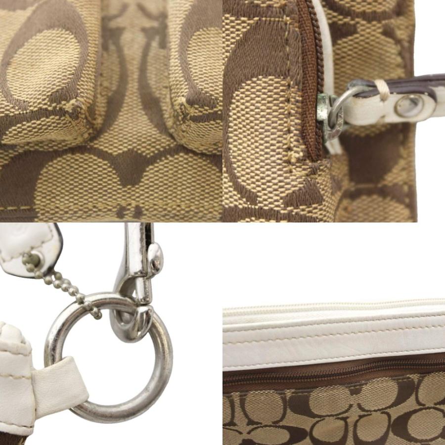 COACH（コーチ） ショルダーバッグ ベージュ モノグラム柄 フロント