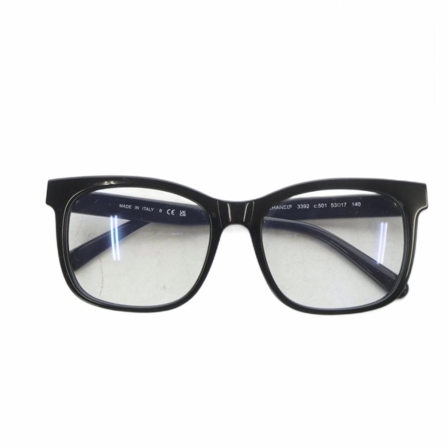 CHANEL（シャネル） 眼鏡 伊達メガネ ココマーク 53□17-140 ブラック