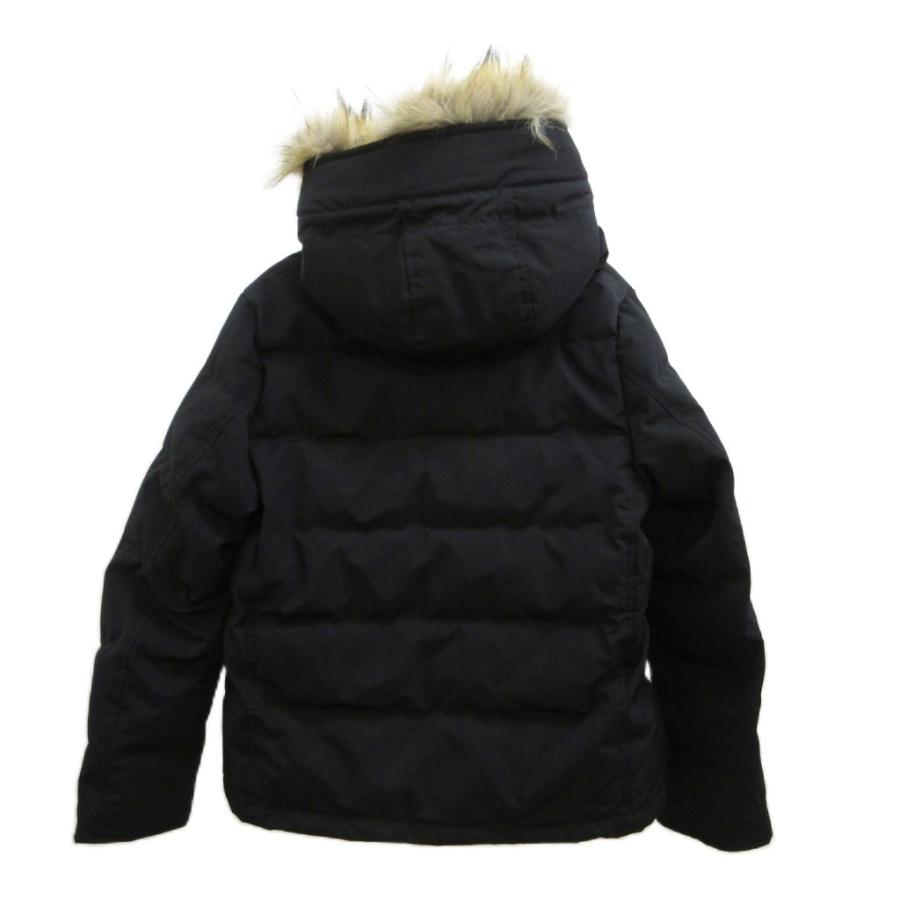 美品　DANTON フード付きロングダウンジャケット ブラック ダントン DANTON フェイクファー フーデッドダウンジャケット アウター