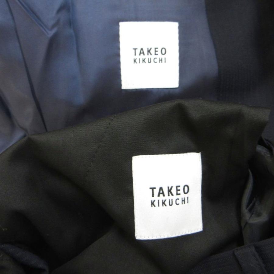 タケオキクチ タグ付き シャドーストライプスーツセット ジャケット パンツ M TAKEO KIKUCHI（タケオキクチ） 未使用品 タグ付き シャドーストライプ