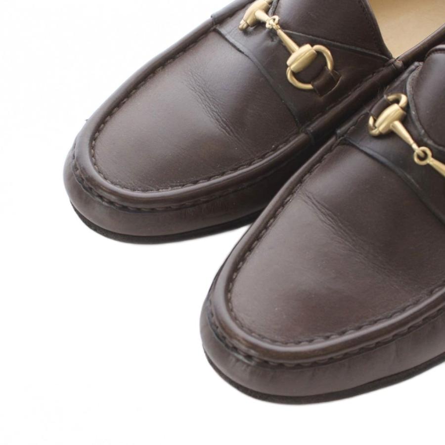 グッチ GUCCI 化粧箱袋付き ホースビットモカシン 約25.5cm 革靴 GUCCI（グッチ） ローファー モカシン レザー 本革 35.5 22.5cm ダーク