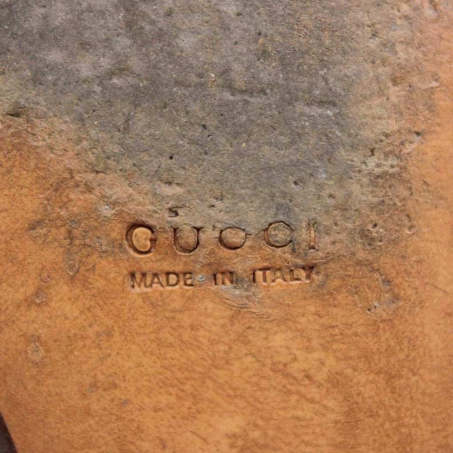 GUCCI（グッチ） ローファー モカシン レザー 本革 35.5 22.5cm ダーク