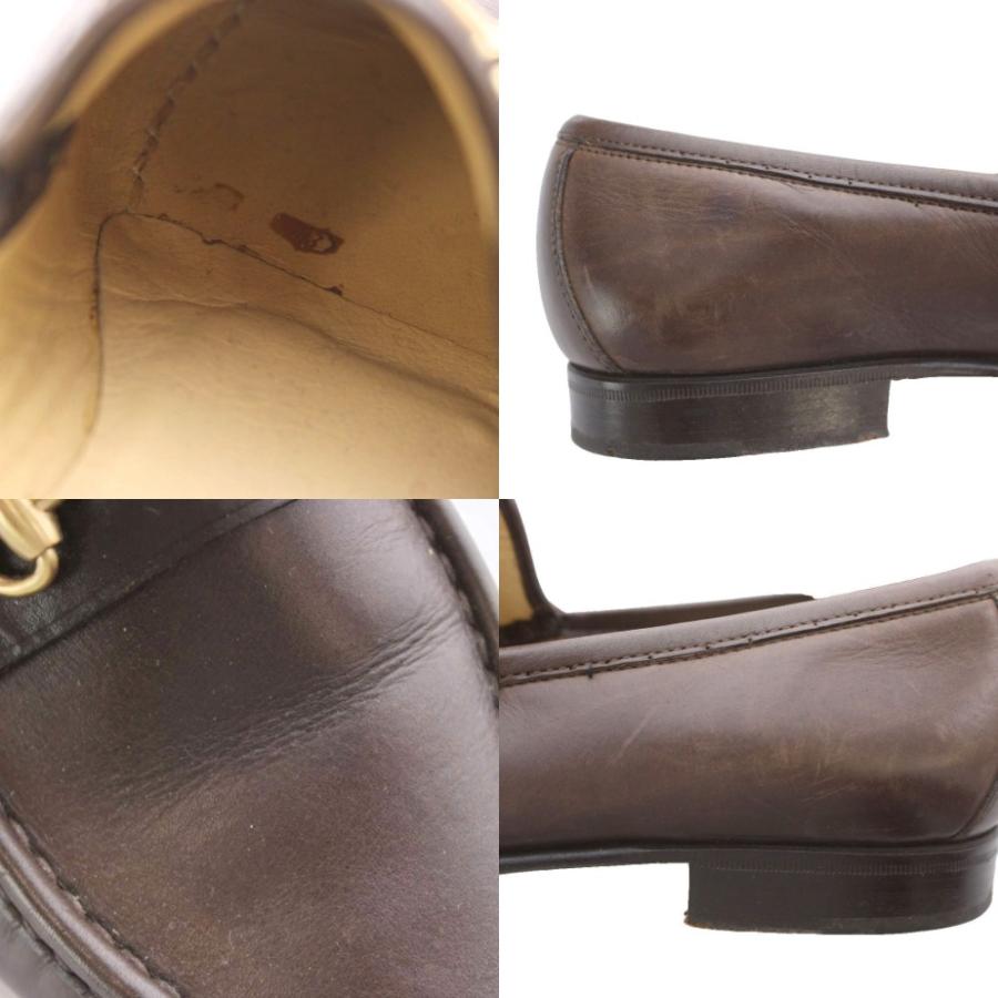 GUCCI（グッチ） ローファー モカシン レザー 本革 35.5 22.5cm ダーク