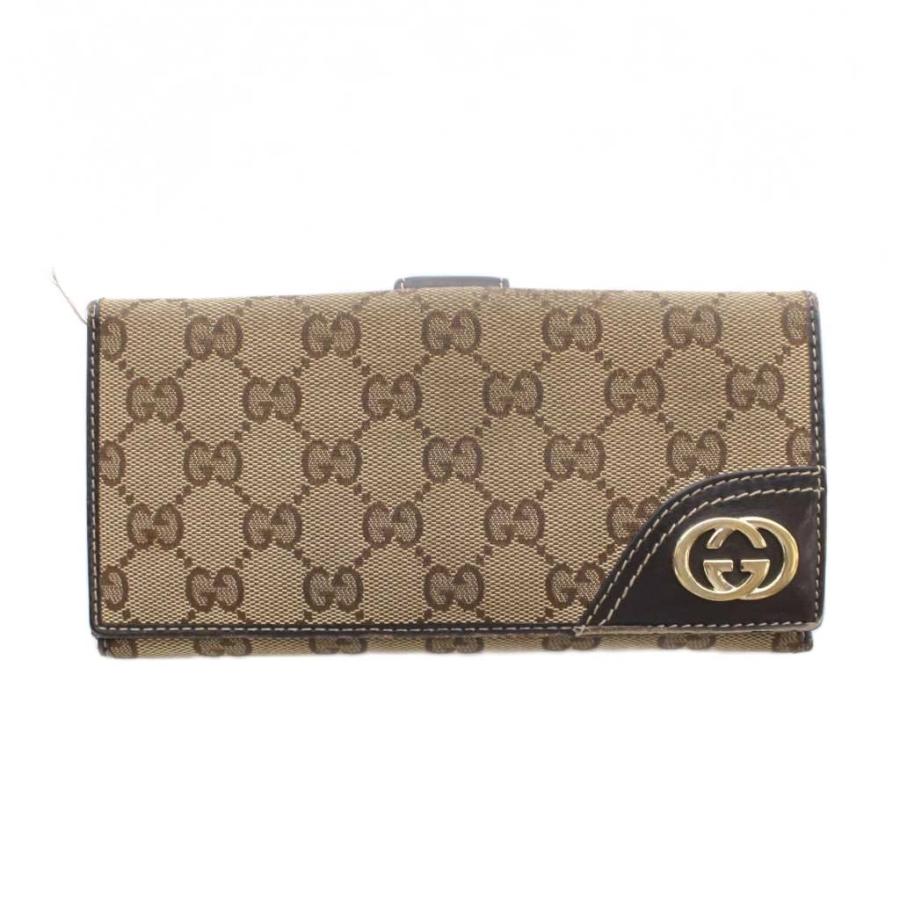 GUCCI（グッチ） 長財布 二つ折り 小銭入れ 札入れ ベージュ GG