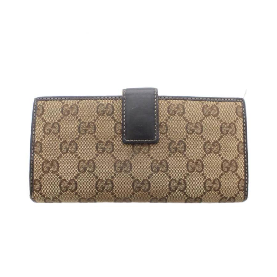 グッチ GGキャンバス インターロッキング 長財布 ベージュ グレージュ系 GUCCI（グッチ） 長財布 二つ折り 小銭入れ 札入れ ベージュ GG