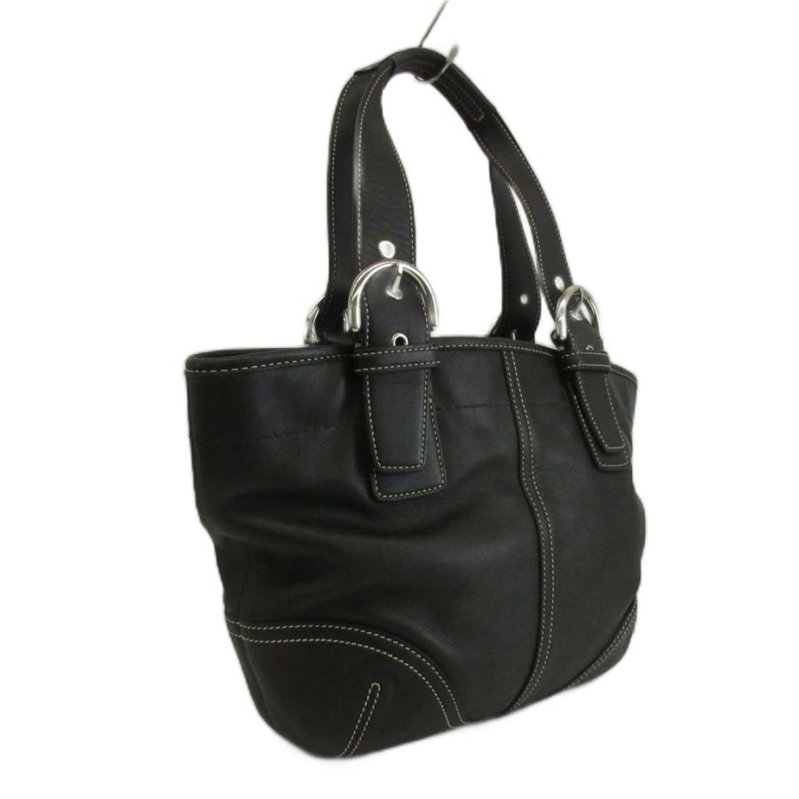 COACH（コーチ） ソーホー レザー トートバッグ ハンド 黒 ブラック