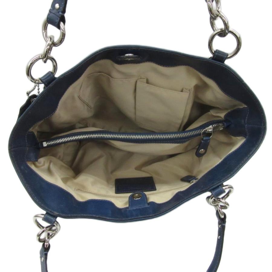 COACH（コーチ） トートバッグ ハンドバッグ レザー 青 ブルー