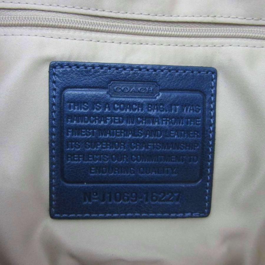 COACH（コーチ） トートバッグ ハンドバッグ レザー 青 ブルー