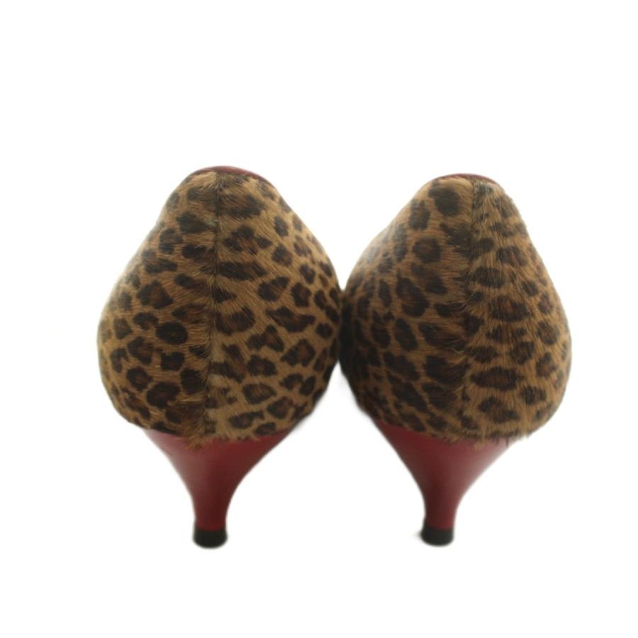 FENDI（フェンディ） パンプス レザー ポインテッドトゥ ひょう柄 