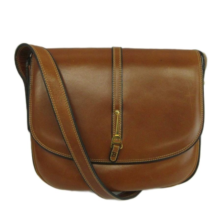 Bally（バリー） ショルダーバッグ レザー ステッチ Bロゴ ゴールド