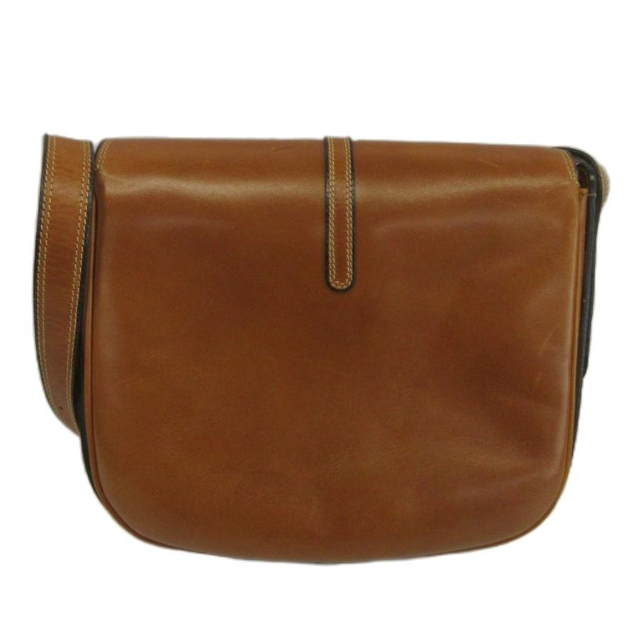 Bally ブラウンレザー ビジネスバッグ ゴールド金具 Bally（バリー） ショルダーバッグ レザー ステッチ Bロゴ ゴールド