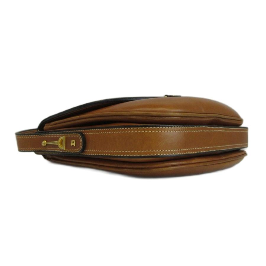 Bally（バリー） ショルダーバッグ レザー ステッチ Bロゴ ゴールド