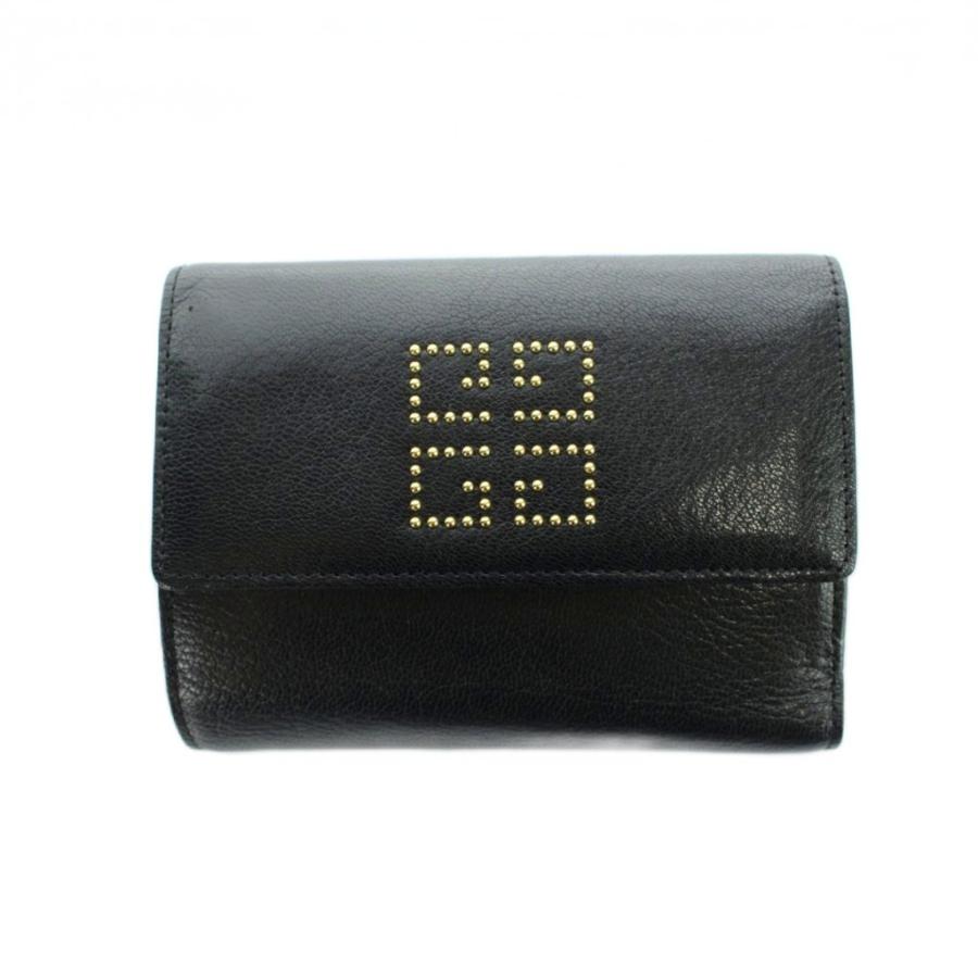 ジバンシィ GIVENCHY 二つ折り財布 ウォレット レザー ロゴ 黒