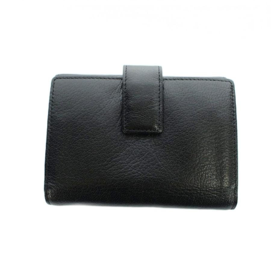 【美品】GIVENCHY ジバンシー 二つ折り財布 ブラック ゴールド 金具 ジバンシィ GIVENCHY 二つ折り財布 ウォレット レザー ロゴ 黒