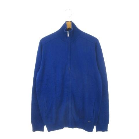 未使用品 ヒューゴボス HUGO BOSS カーディガン ニットジャケット L 青 