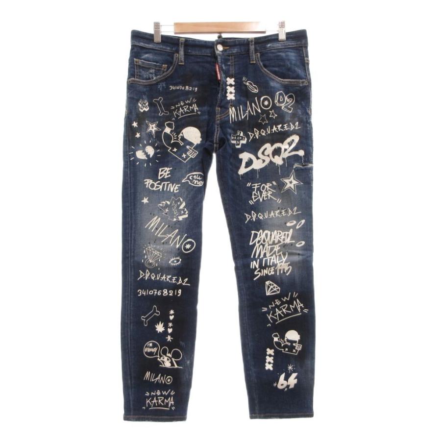 DSQUARED2（ディースクエアード） 美品 Dark Graffiti Wash Skater