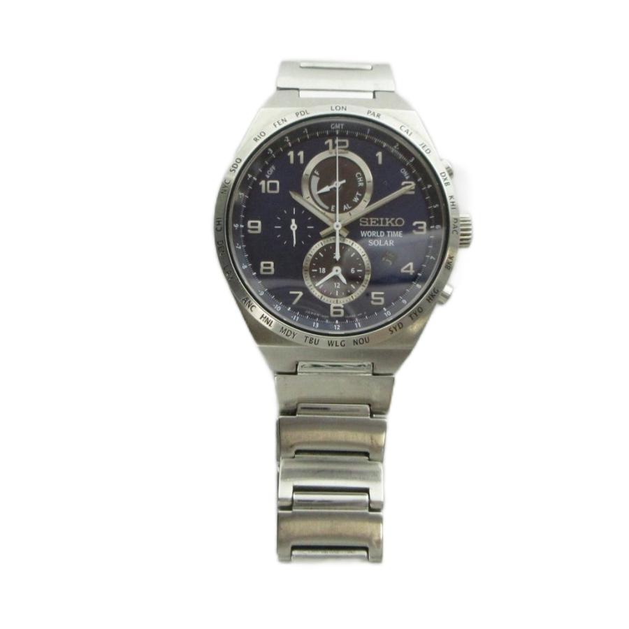 セイコー SEIKO WORLD TIME SOLAR V195-0AE0 ワールドタイム ソーラー