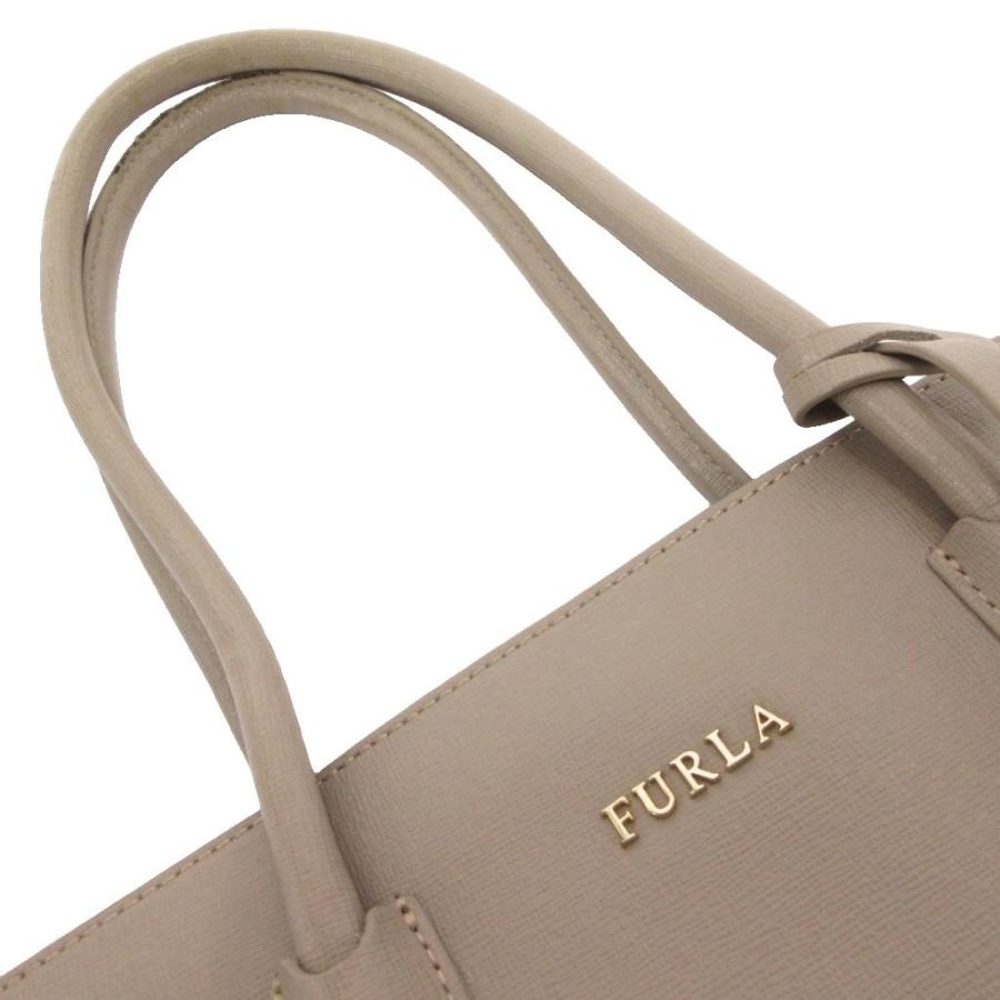 FURLA（フルラ） ハンドバッグ トート 肩掛け グレー ロゴチャーム