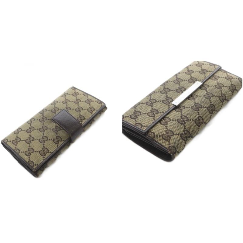 GUCCI（グッチ） 長財布 二つ折り GGキャンバス ベージュ 112715・2888