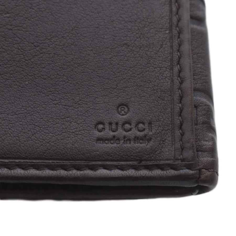 GUCCI（グッチ） シマライン 長財布 二つ折り GG柄 レザー ダーク