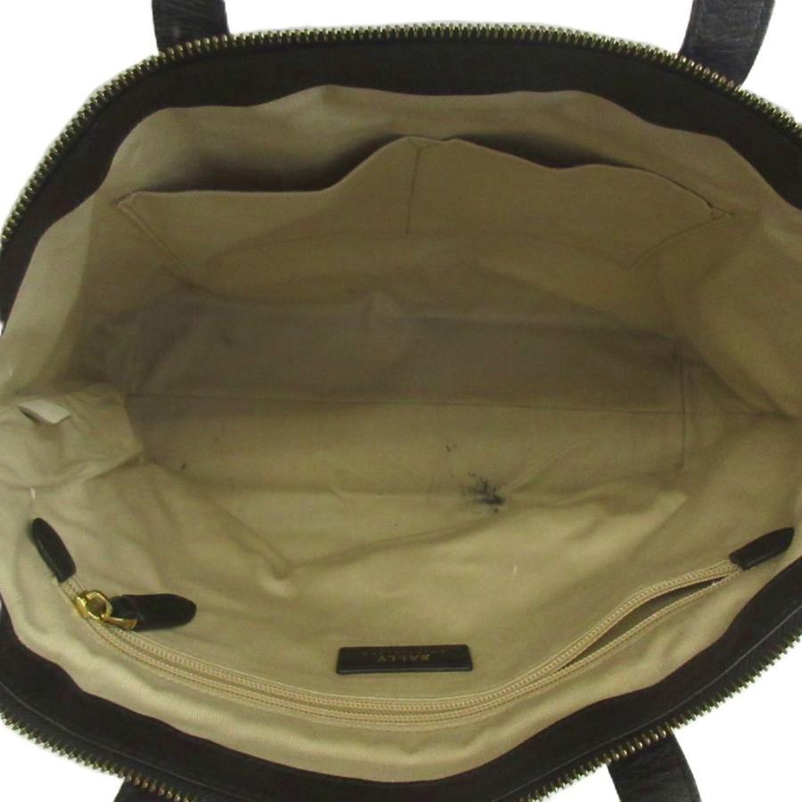 Bally（バリー） トートバッグ 肩掛け レザー ロゴ ゴールド金具 黒