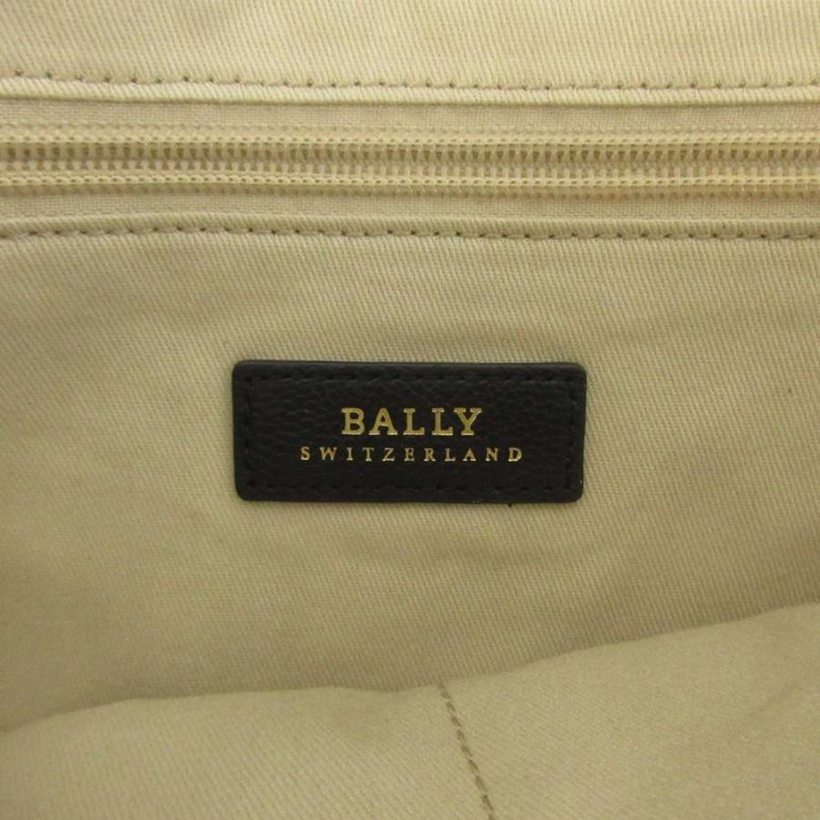 Bally（バリー） トートバッグ 肩掛け レザー ロゴ ゴールド金具 黒