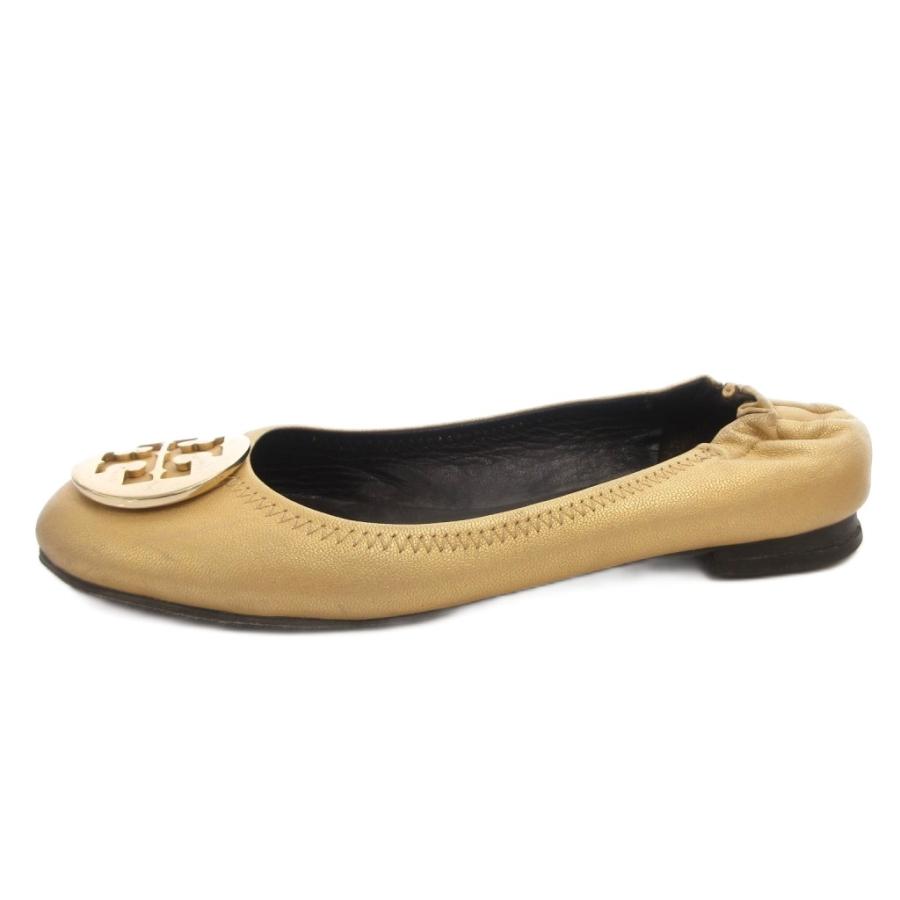 TORY BURCH（トリーバーチ） パンプス フラット ダブルTロゴ レザー