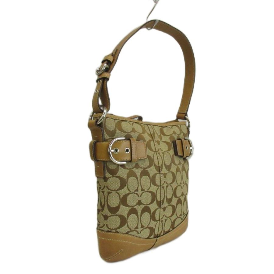 Coach トートバッグ ベージュ キャンバス/レザー COACH（コーチ） トートバッグ ワンショルダー キャンバス レザー