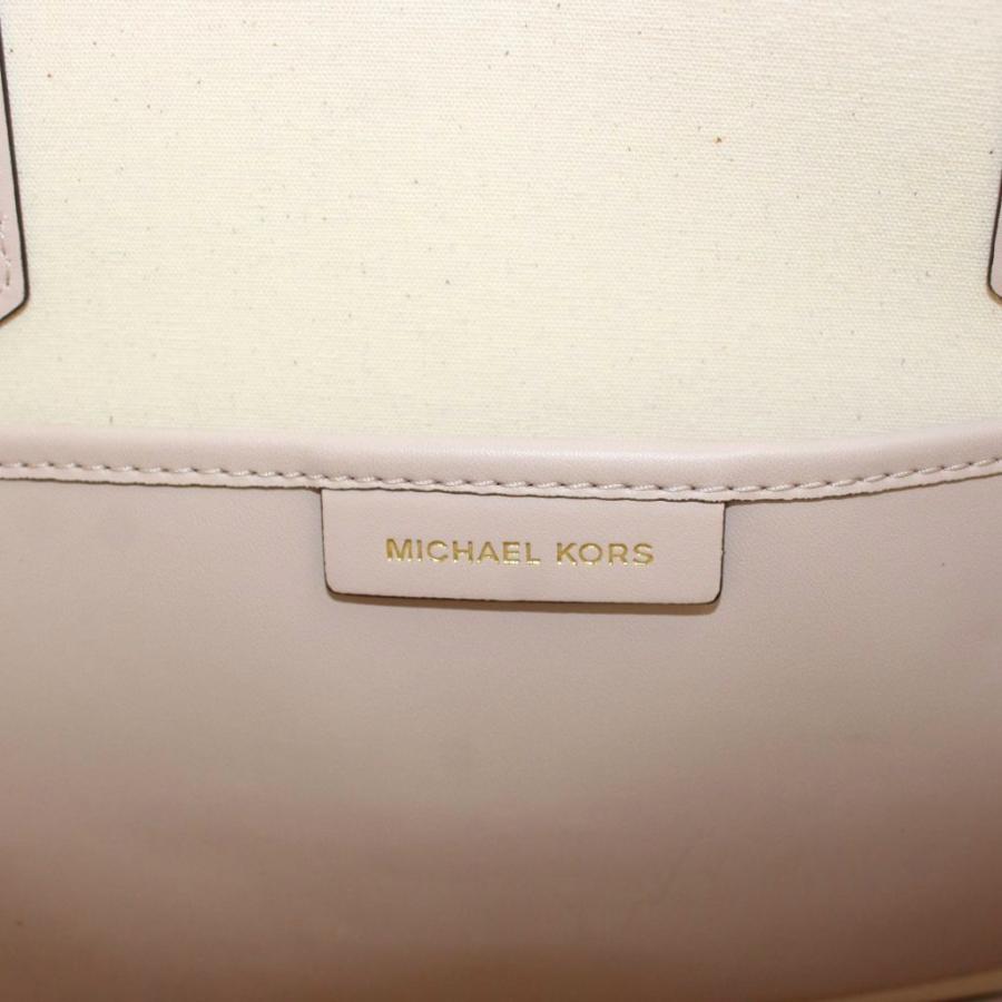 マイケルコース MICHAEL KORS トートバッグ ハンド PVC レザー ロゴ 白 
