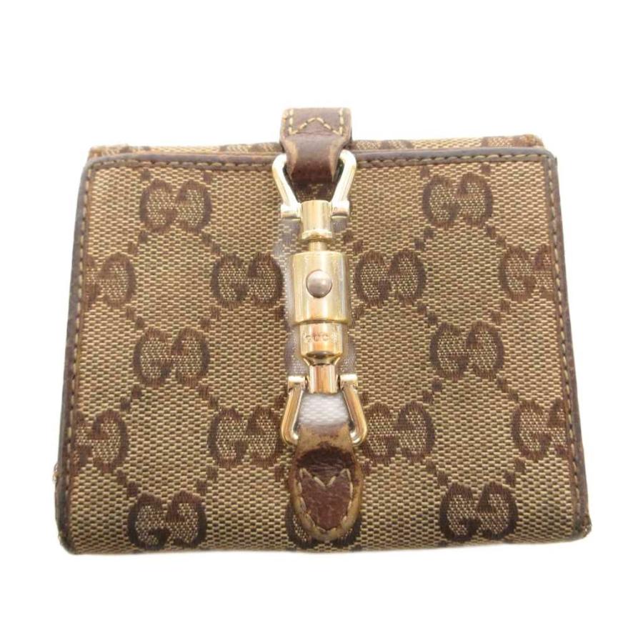 GUCCI 二つ折り財布 ベージュ ゴールド金具 GUCCI（グッチ） オールド OLD 二つ折り財布 ウォレット 小銭入れあり