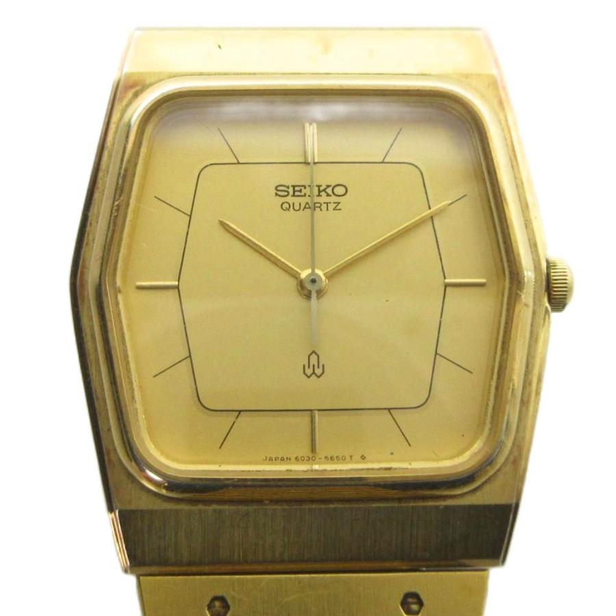セイコー SEIKO 6030-5560 腕時計 ウォッチ クォーツ ロゴ ゴールド色