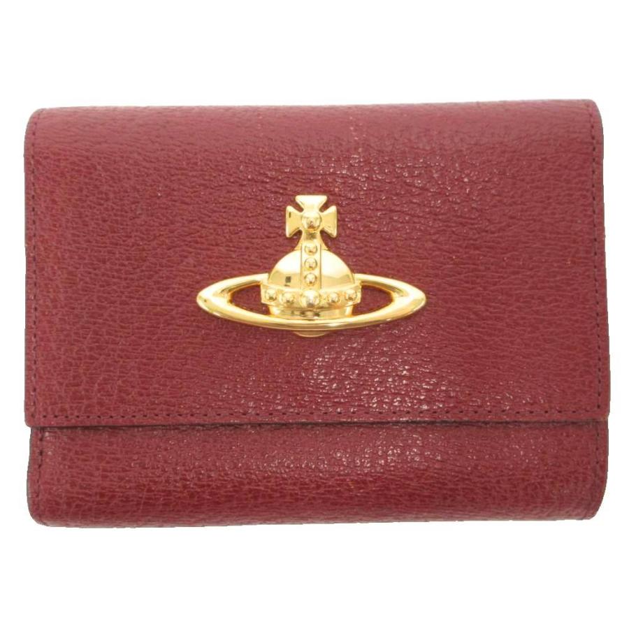 ヴィヴィアンウエストウッド 三つ折り財布 がま口 オーブ ブラック×レッド Vivienne Westwood（ヴィヴィアンウエストウッド） 三つ折財布