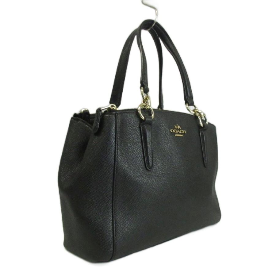 極美品☆COACHコーチ トートバッグ ブラック レザー大容量 ゴールド金具 COACH（コーチ） ミニ クリスティー キャリーオール ハンドバッグ