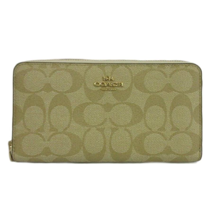 COACH（コーチ） 長財布 PVC レザー ラウンドファスナー シグネチャー