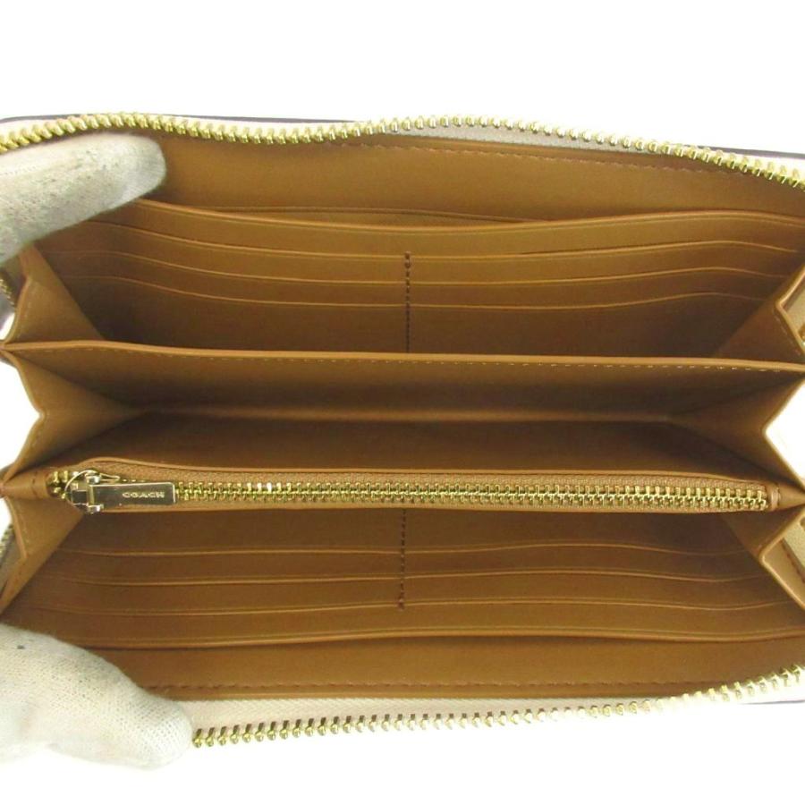 COACH（コーチ） 長財布 PVC レザー ラウンドファスナー シグネチャー