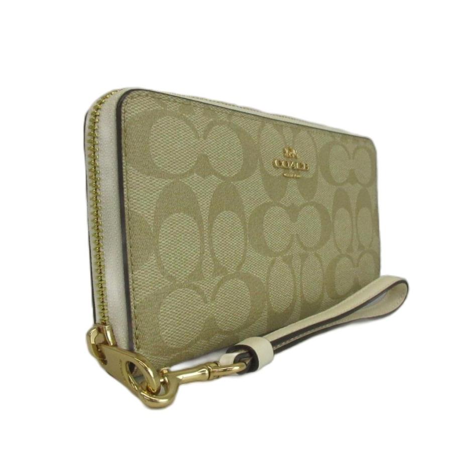 COACH（コーチ） 長財布 PVC レザー ラウンドファスナー シグネチャー