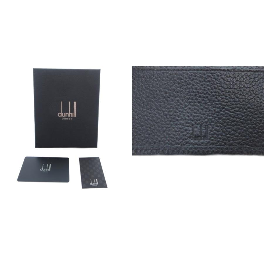 ✨希少✨dunhill 二つ折り財布 小銭入れ ウォレット ロゴ刻印 ブラック dunhill（ダンヒル） フラム 二つ折り 財布 ウォレット 小銭入れ AD