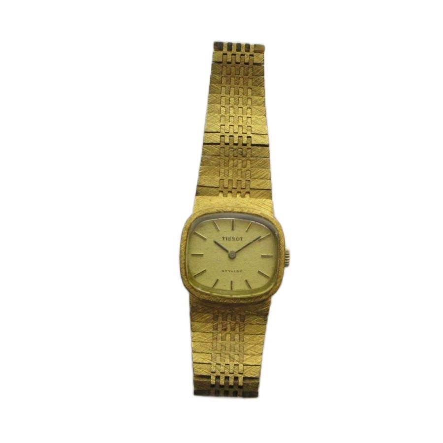 ティソ TISSOT ジャンク品 腕時計 ウォッチ クォーツ ロゴ ゴールド色