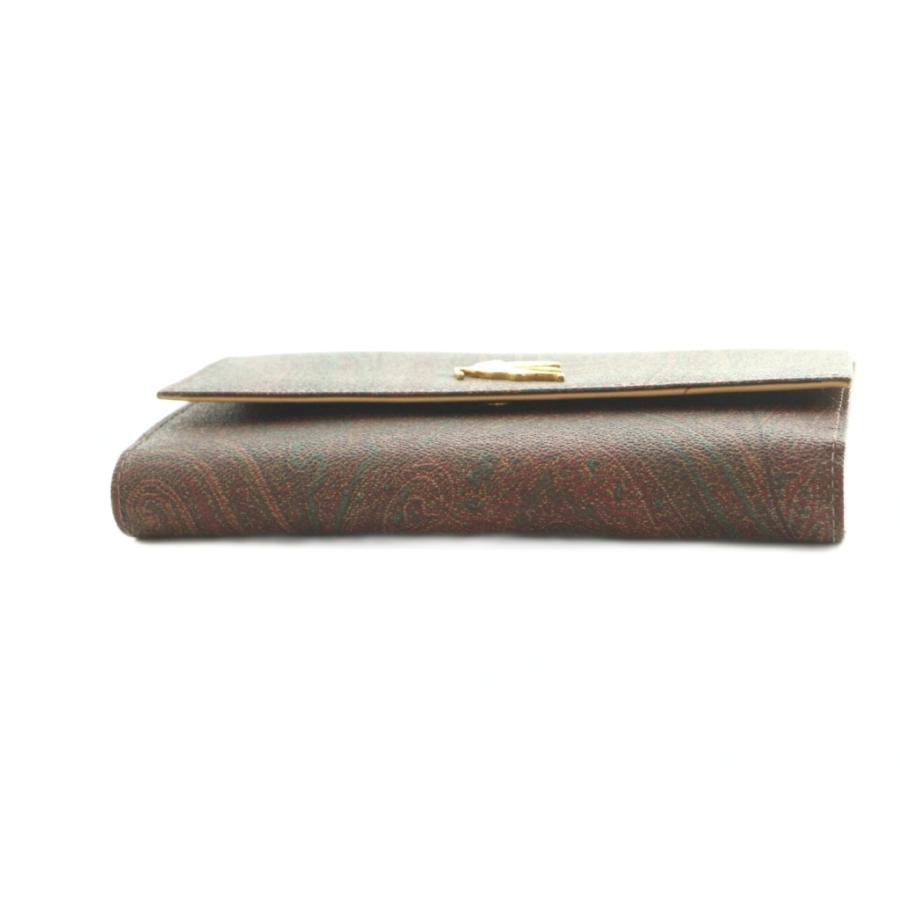 ETRO（エトロ） 長財布 二つ折り 小銭入れ レザー切替 ペイズリー柄