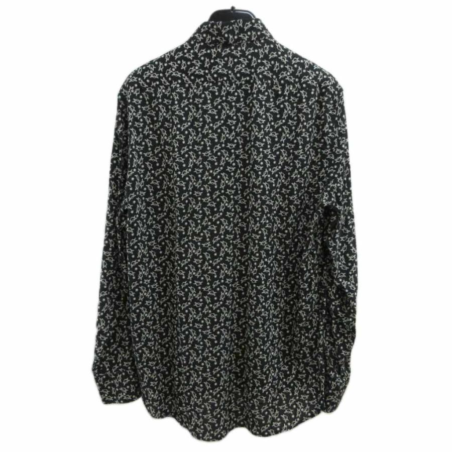 サンローラン パリ SAINT LAURENT PARIS ワイシャツ 37 黒 ブラック 白 
