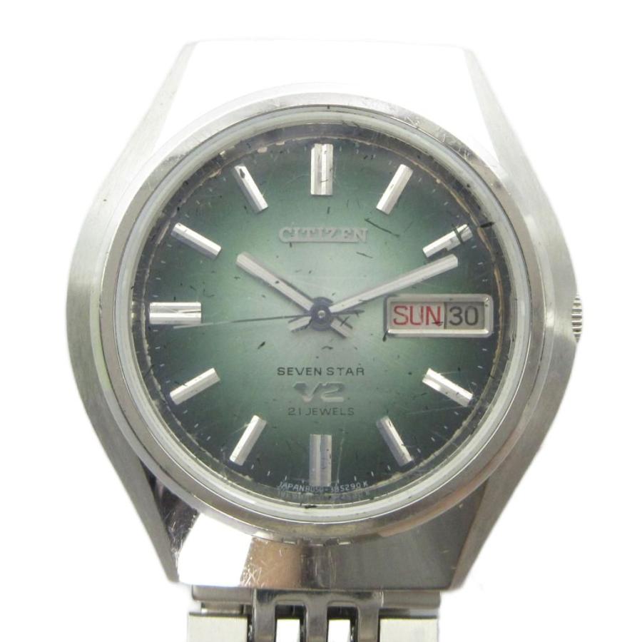 シチズン CITIZEN 4-385152 SEVEN STAR 腕時計 ウォッチ 自動巻き 緑