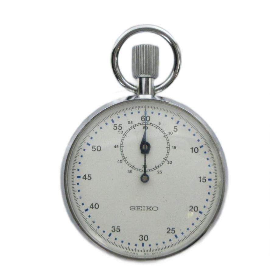 セイコー SEIKO 90-5010 ストップウォッチ 時計 白文字盤 ロゴ