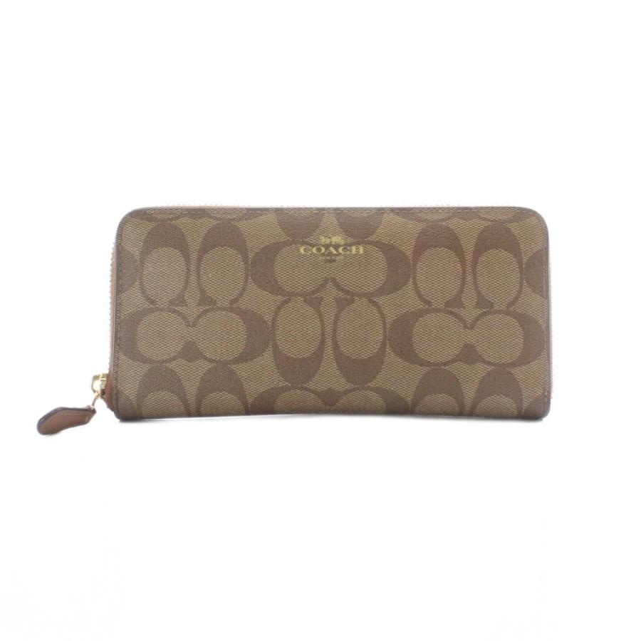 COACH（コーチ） 長財布 小銭入れ 札入れ ベージュ シグネチャー柄 