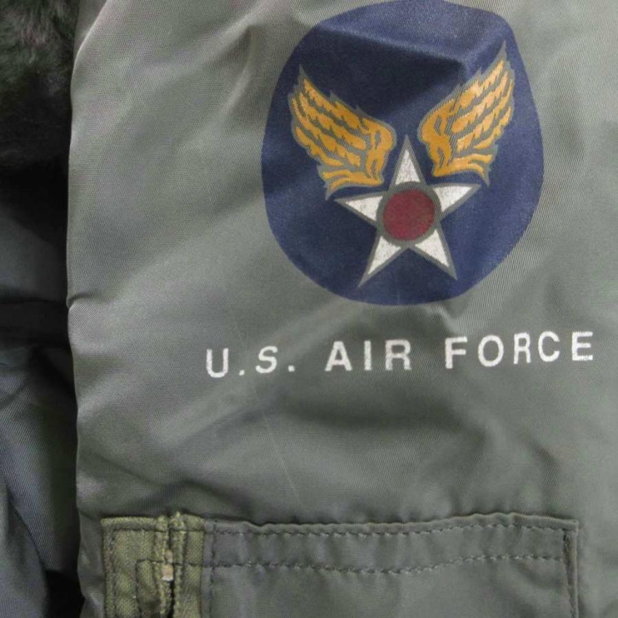 USA製 B-15C フライトジャケット ブルゾン 36 カーキ ボア襟 長袖
