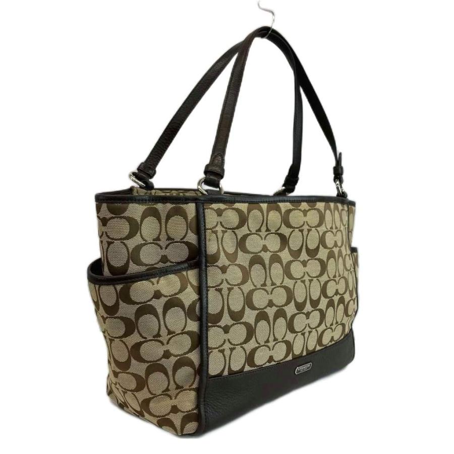 COACH（コーチ） トートバッグ 肩掛け キャンバス レザー シグネチャー