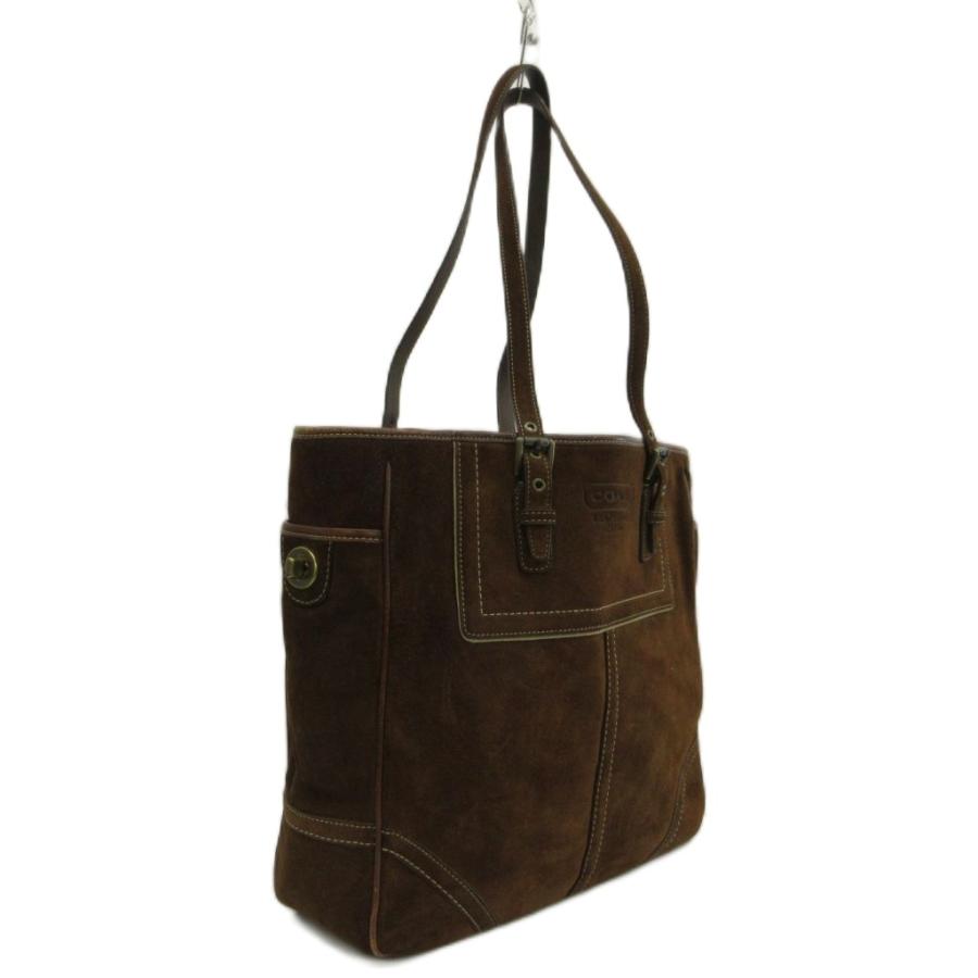 COACH（コーチ） トートバッグ ワンショルダー スエード レザー ロゴ