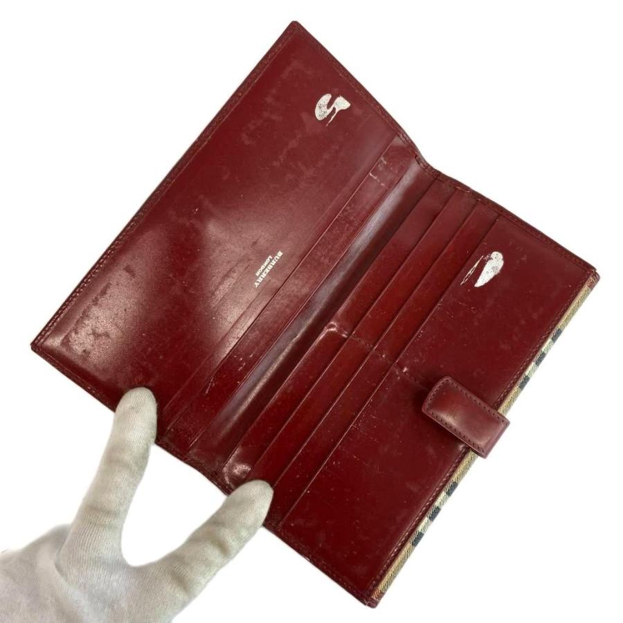 BURBERRY（バーバリー） 長財布 二つ折り PVC レザー Wホック ノバ