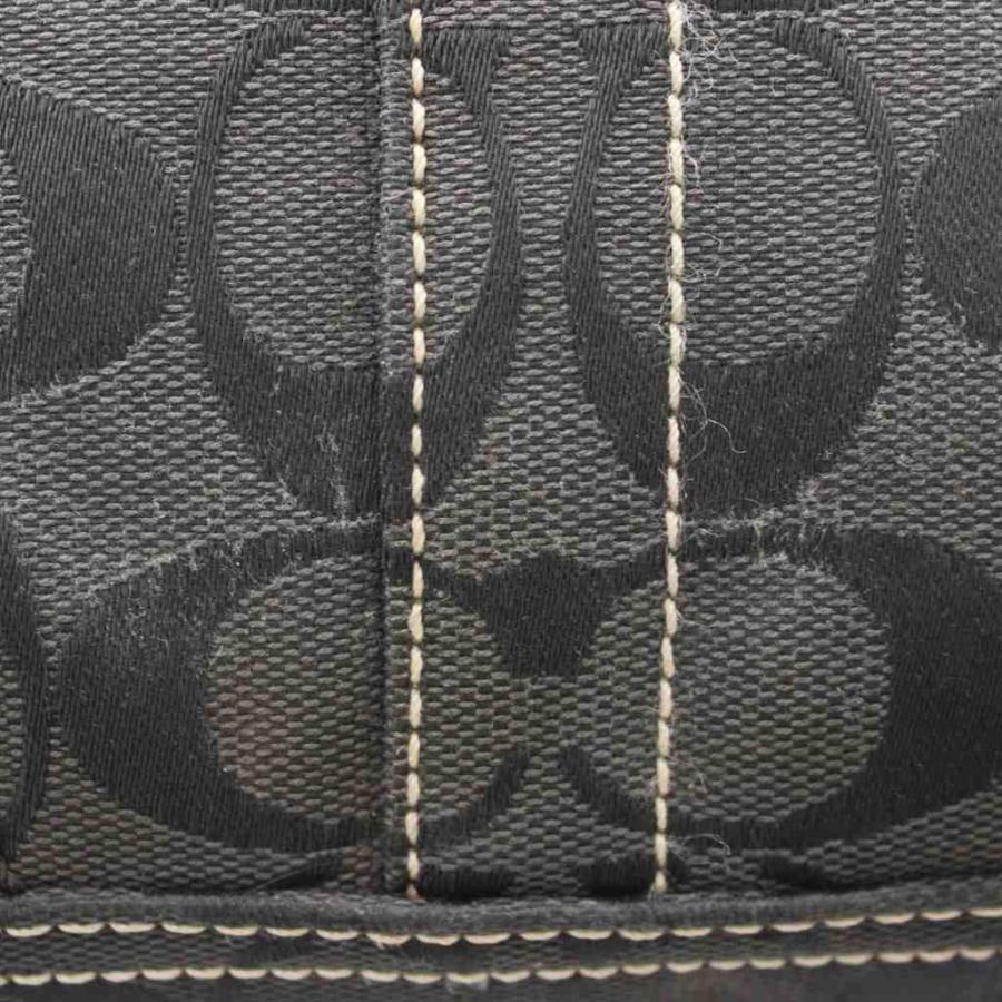 COACH（コーチ） ショルダーバッグ 黒 ブラック モノグラム柄 ステッチ 