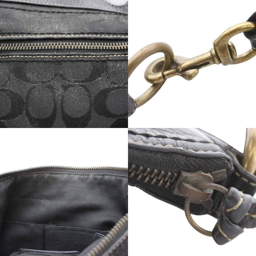 COACH（コーチ） ショルダーバッグ 黒 ブラック モノグラム柄 ステッチ 